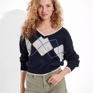 SOLD! American Eagle Outfitters Blue Oversized Knitted Sweater